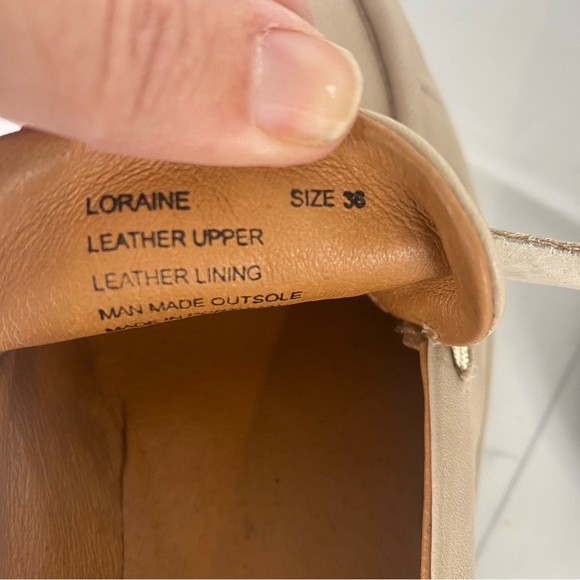 Miz Mooz Leather Flats Loafers Shoes 38 7.5 winter white cream - Picture 9 of 11